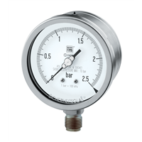 MGS21 DN100-150 Bourdon Tube Solid Front Pressure Gauge